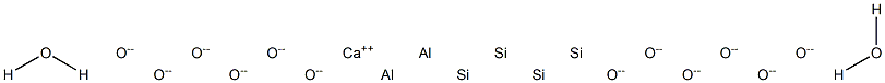 Calcium dialuminum tetrasilicon dodecaoxide dihydrate Struktur