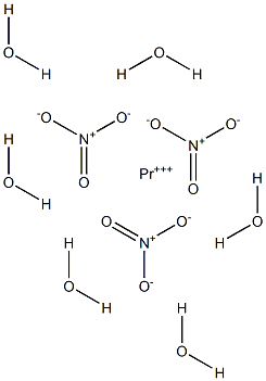 Praseodymium(III) nitrate hexahydrate Struktur