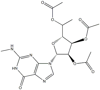 2',3',5'-Tri-O-acetyl-N2-dimethyl-D-guanosine Struktur