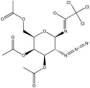 3,4,6-Tri-O-acetyl-2-azido-2-deoxy-b-D-galactopyranosyltrichloroacetimidate Struktur