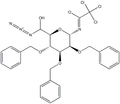 6-Azido-2,3,4-tri-O-benzyl-a-D-mannopyranosyltrichloroacetimidate Struktur