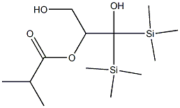 2-Mono-isobutyrin, bis(trimethylsilyl)- Struktur