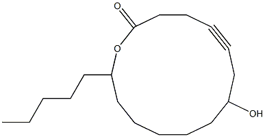 5-Cyclotetradecyn-2-one, 8-hydroxy-14-pentyl-1-oxa Struktur