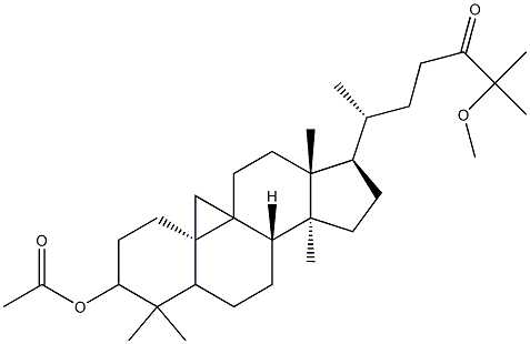 9,19-Cyclolanostan-24-one, 3-acetoxy-25-methoxy- Struktur