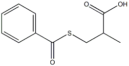 3-(Benzoylthio)-2-methylpropanoic acid Struktur