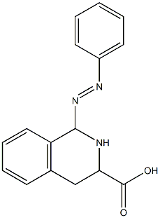 phenylazo-1,2,3,4-tetrahydro-3-isoquinolinecarboxylic acid Struktur