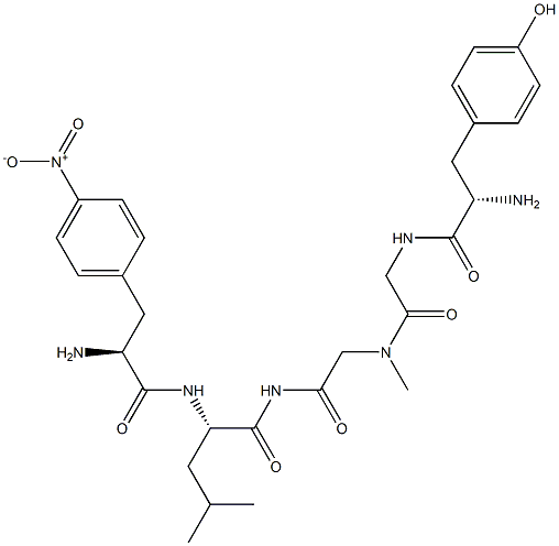 tyrosyl-glycyl-sarcosyl-(4-nitro)phenylalanyl-leucinamide Struktur