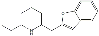 1-(benzofuran-2-yl)-2-propylaminopentane Struktur