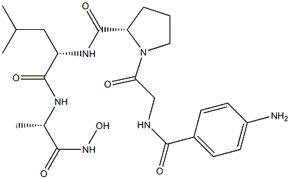 4-aminobenzoyl-glycyl-prolyl-leucyl-alanine hydroxamic acid Struktur