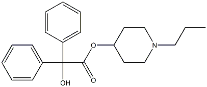 N-propyl-4-piperidyl benzilate Struktur