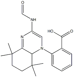 4-(2-(5,6,7,8--tetrahydro-5,5,8,8-tetramethylquinoxalyl)carboxamido)benzoic acid Struktur