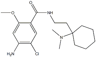 4-amino-5-chloro-N-(2-(1-dimethylamino-1-cyclohexyl)ethyl)-2-methoxybenzamide Struktur