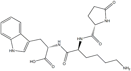 pyroglutamyl-lysyl-tryptophan Struktur