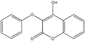 3-phenoxy-4-hydroxycoumarin Struktur