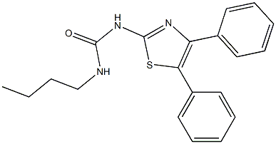 N-(4,5-diphenylthiazol-2-yl)-N'-n-butylurea Struktur