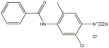 4-BENZAMIDO-2-CHLORO-5-METHYLBENZENEDIAZONIUMCHLORIDE Struktur