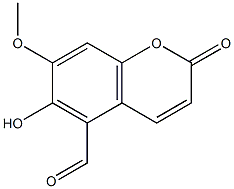 5-FORMYL-6-HYDROXY-7-METHOXYCOUMARIN Struktur