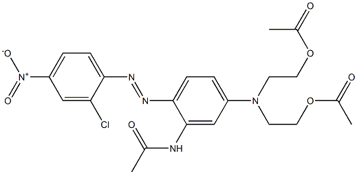 5'-BIS(2-ACETOXYETHYL)AMINO-2'-(2-CHLORO-4-NITROPHENYLAZO)-ACETANILIDE Struktur