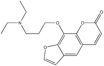 8-DIETHYLAMINOPROPYLOXYPSORALEN Struktur