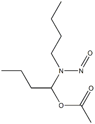 N-BUTYL-N-(1-ACETOXYBUTYL)NITROSAMINE Struktur