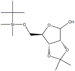 5-O-(tert-Butyldimethylsilyl)-2,3-O-isoproylidene-D-ribofuranose Struktur