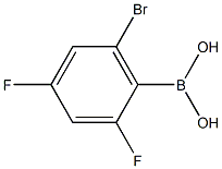 2,4-Difluoro-6-bromophenylboronicacid Struktur