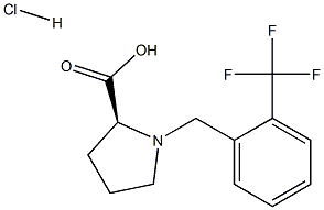 (R)-alpha-(2-trifluoromethyl-benzyl)-proline hydrochloride Struktur