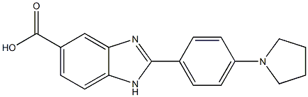 2-(4-Pyrrolidin-1-yl-phenyl)-1H-benzimidazole-5-carboxylic acid Struktur