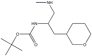 [1-Methylaminomethyl-2-(tetrahydro-pyran-3-yl)-ethyl]-carbamic acid tert-butyl ester Struktur