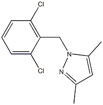 1-(2,6-Dichloro-benzyl)-3,5-dimethyl-1H-pyrazol- Struktur