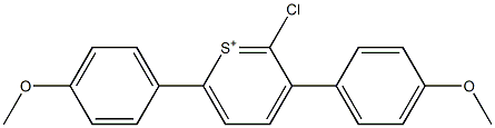 2-Chloro-3,6-bis(4-methoxyphenyl)thiopyranylium Struktur