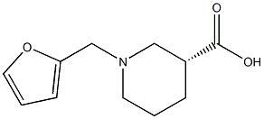 (3R)-1-(furan-2-ylmethyl)piperidine-3-carboxylic acid Struktur