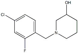 1-(4-chloro-2-fluorobenzyl)piperidin-3-ol Struktur