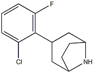 3-(2-chloro-6-fluorophenyl)-8-azabicyclo[3.2.1]octane Struktur