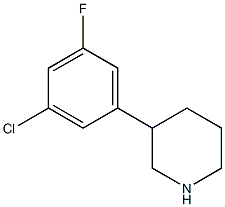 3-(3-chloro-5-fluorophenyl)piperidine Struktur