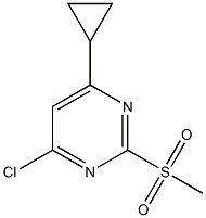 4-chloro-6-cyclopropyl-2-(methylsulfonyl)pyrimidine Struktur