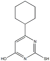 6-cyclohexyl-2-sulfanylpyrimidin-4-ol Struktur