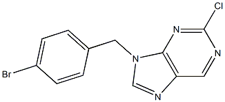 9-(4-bromobenzyl)-2-chloro-9H-purine Struktur