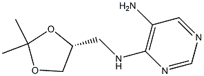 N4-{[(4R)-2,2-dimethyl-1,3-dioxolan-4-yl]methyl}pyrimidine-4,5-diamine Struktur