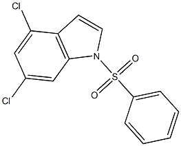 N-BENZENESUFONYL-4,6-DICHLOROINDOLE Struktur