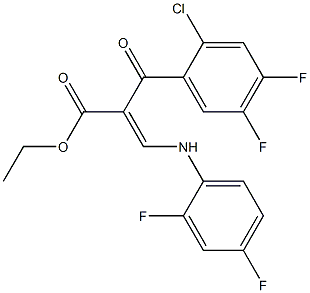 ETHYL 2-(2-CHLORO-4,5-DIFLUOROBENZOYL)-3-(2,4-DIFLUOROANILINO)ACRYLATE Struktur