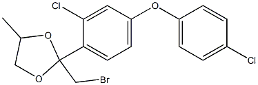 2-(BROMOMETHYL)-2-[2-CHLORO-4-(4-CHLOROPHENOXY)PHENYL]-4-METHYL-1,3-DIOXOLANE [FOR DIFENOCONAZOLE] Struktur