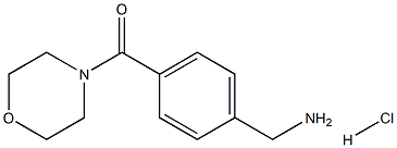 1-[4-(MORPHOLIN-4-YLCARBONYL)PHENYL]METHANAMINE HYDROCHLORIDE Struktur