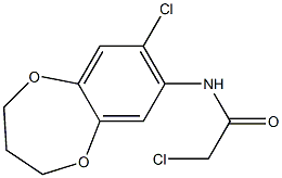 2-CHLORO-N-(8-CHLORO-3,4-DIHYDRO-2H-1,5-BENZODIOXEPIN-7-YL)ACETAMIDE Struktur