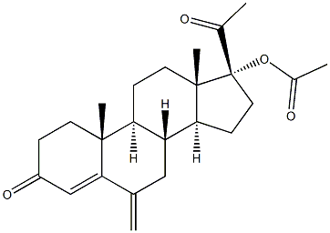 6-METHYLENE-17A-ACETOXY-PROGESTERONE Struktur