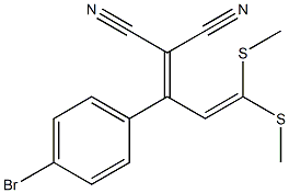 2-(4-BROMOPHENYL)-4,4-BIS(METHYLTHIO)BUTA-1,3-DIEN-1,1-DICARBONITRILE 98% Struktur