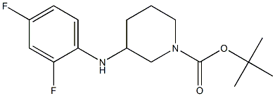 1-Boc-3-(2,4-difluorophenylamino)-piperidine Struktur