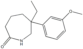 6-ETHYL-6-(M-METHOXYPHENYL)HEXAHYDRO-2H-AZEPIN-2-ONE Struktur