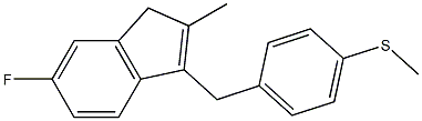 6-FLUORO-2-METHYL-3-(P-METHYLTHIOBENZYL)INDENE Struktur