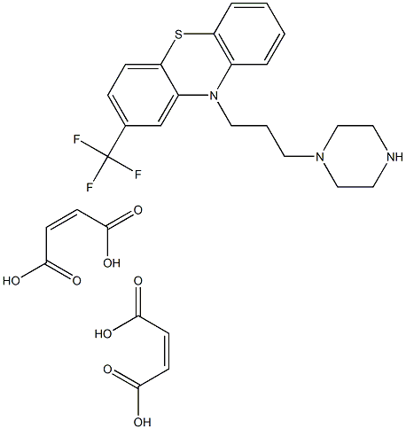 10-(3-(1-PIPERAZINYL)PROPYL)-2-TRIFLUOROMETHYL PHENOTHIAZINE DIMALEATE Struktur